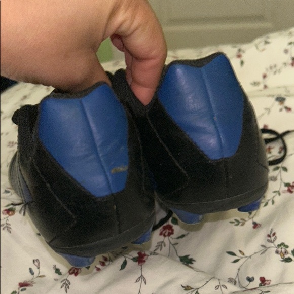 Adidas Black and Blue Soccer Cleats - Picture 5 of 5